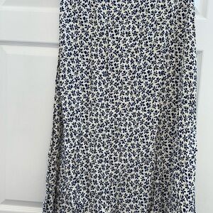 Floral Blue and White Skirt